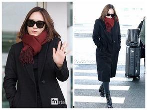 围巾 韩国明星穿,明星围巾穿搭指南